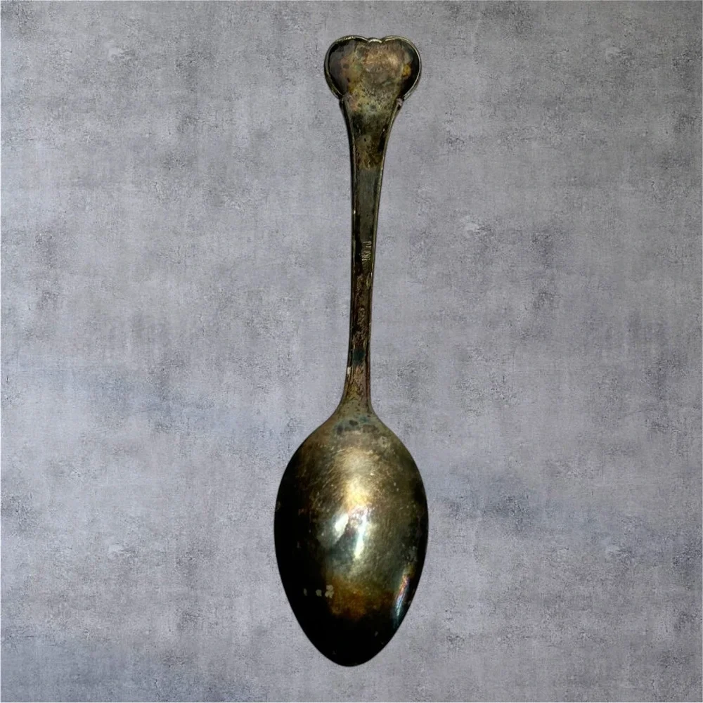 HTF Vintage Everts Spoon‎ Egyptian Revival Scarab Silverplate Souvenir